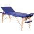 Kinefis Wood Pro folding wooden stretcher: three bodies, adjustable head, light and resistant, 195 x 70 cm (blue or black color) - R: Blue - Reference: FMA301A-123